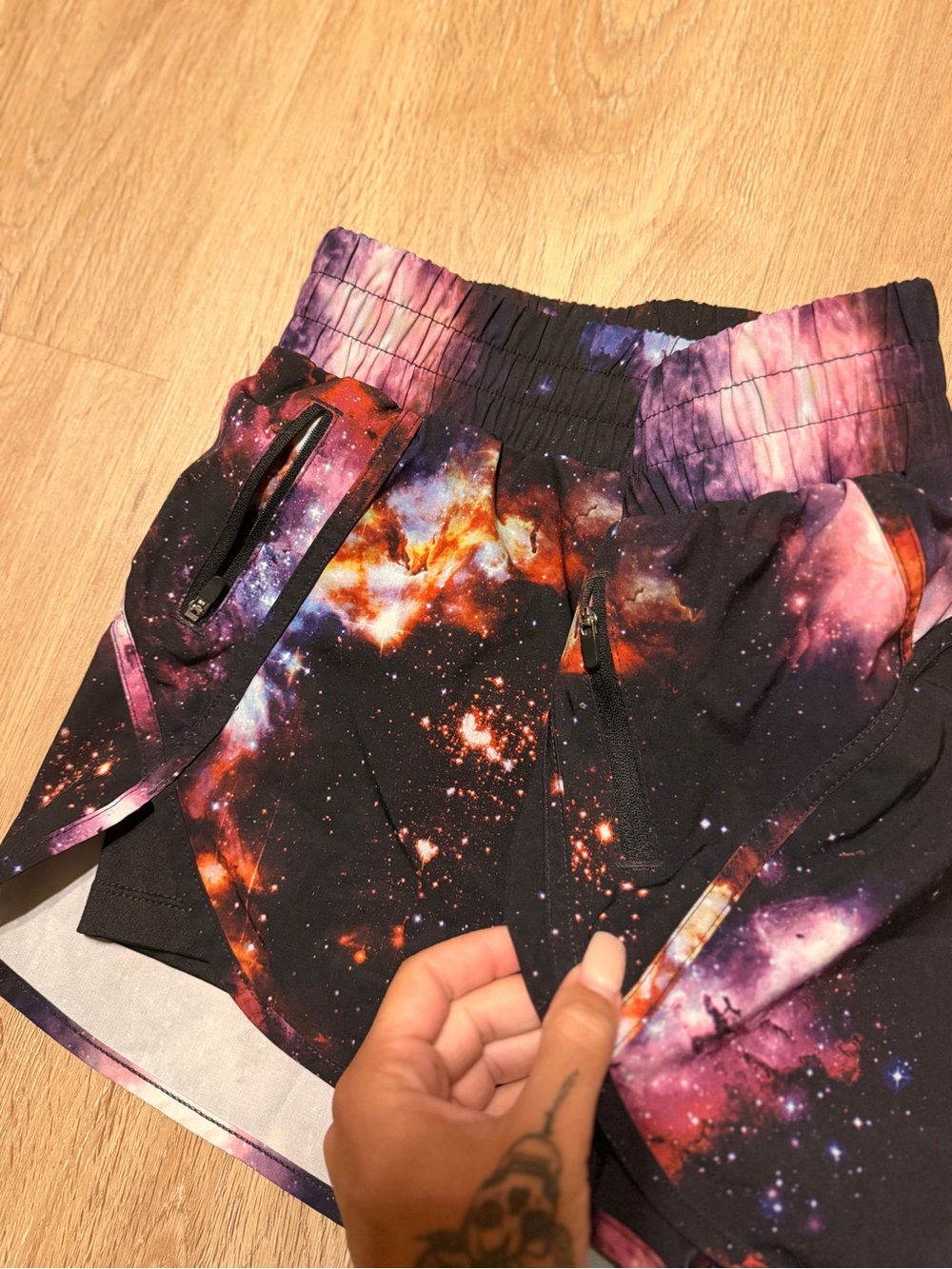 Avia Galaxy Print Athletic Running Shorts - Picture 2 of 5